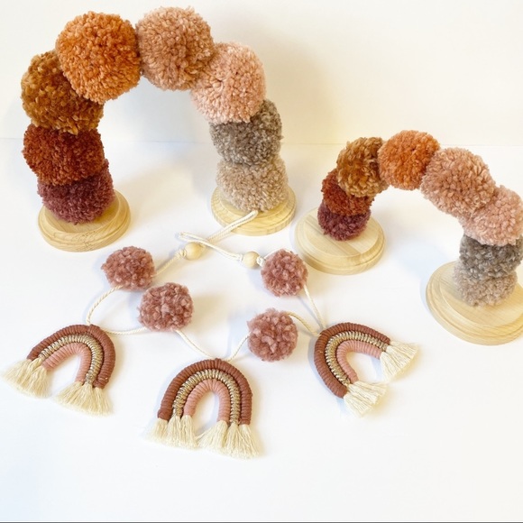 Rainbow Theme Decoration Set Garland Table Centerpieces Baby Room Kids Party - Picture 3 of 9